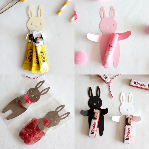 토끼 태그 (tag+봉투)1개 레모나 초콜렛 사탕 이벤트 포장재료 (어린이집 유치원 직장동료 친구 선물)