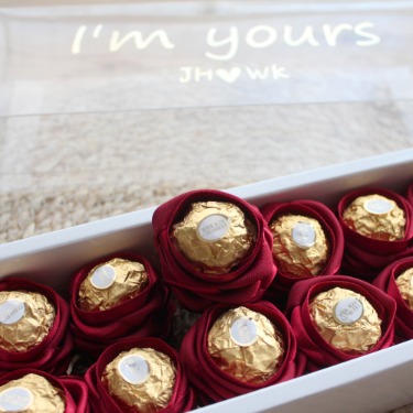 발렌타인데이 초콜릿 선물포장 로쉐로즈12개 DIY만들기재료 맞춤박스(페레로로쉐미포함)