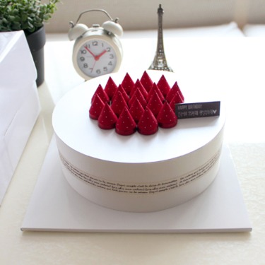 키세스 골판지케이크 선물상자 생일케이크 기념일 케익 딸기케이크 2호(반제품)